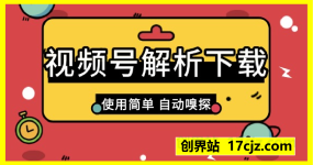 视频号下载器，去水印，解析下载，支持下载视频号视频