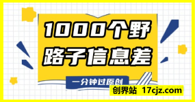 2025抖音1000个野路子信息差最新玩法，一分钟过原创，暴力变现月入几k