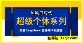 超级个体系列，玩转DeepSeek·自媒体IP训练营，deepseek教程