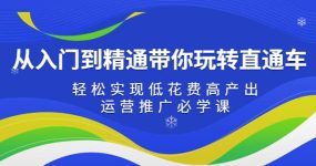 从入门到精通带你玩转直通车：轻松实现低花费高产出，35节运营推广必学课