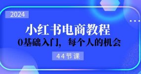 2024从0-1学习小红书电商，0基础入门，每个人的机会（44节）