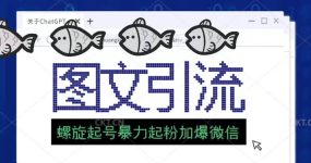 23年价值1980的图文引流创业粉螺旋起好技术暴力起粉加爆微信