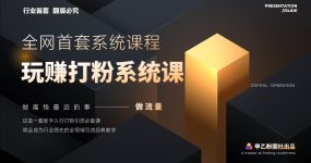 全网首套系统打粉课，日入3000+，手把手各行引流SOP团队实战教程