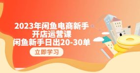 2023年闲鱼电商新手开店运营课：闲鱼新手日出20-30单（18节-实战干货）