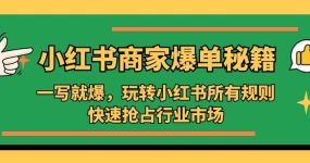 小红书·商家爆单秘籍：一写就爆，玩转小红书所有规则，快速抢占行业市场
