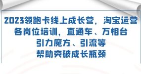 2023领跑·卡 线上成长营 淘宝运营各岗位培训 直通车 万相台 引力魔方 引流