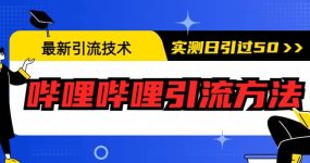 最新引流技术：哔哩哔哩引流方法，实测日引50+