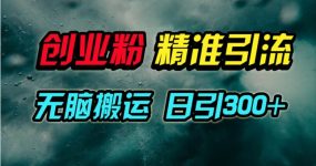 视频号纯搬运日引300+创业粉教程！
