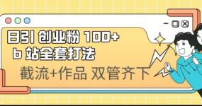 日引创业粉 100+ b 站全套打法【实操视频】