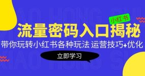 小红书流量密码入口揭秘：带你玩转小红书各种玩法 运营技巧+优化