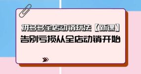 拼多多全店动销玩法【新课】，告别亏损从全店动销开始（4节视频课）