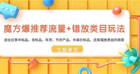魔方·爆推荐流量+错放类目玩法：适合应季半标品，非标品，年货，节庆产品，中高价标品