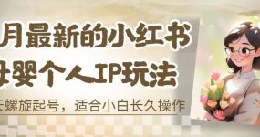 8月最新的小红书母婴个人IP玩法，七天螺旋起号 小白长久操作(附带全部教程)