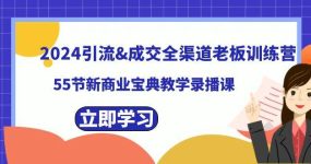 2024引流成交全渠道老板训练营，55节新商业宝典教学录播课
