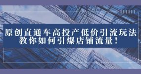 2023直通车高投产低价引流玩法，教你如何引爆店铺流量！
