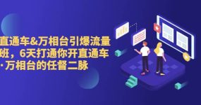 直通车+万相台引爆流量班，6天打通你开直通车·万相台的任督 二脉