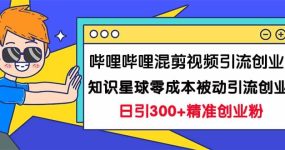 哔哩哔哩混剪视频引流创业粉日引300+知识星球零成本被动引流创业粉一天300+