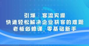 引爆·客流实操：快速轻松解决企业获客的难题，老板必修课，零基础新手