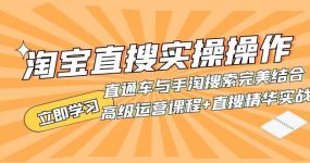 淘宝直搜实操操作 直通车与手淘搜索完美结合（高级运营课程+直搜精华实战）