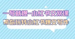 一写就爆-小红书文案课：带你玩转小红收爆文写作（45节课）