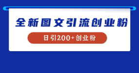全新创业粉引流思路，我用这套方法稳定日引200+创业粉