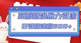 豆瓣精准暴力引流，日引精准粉500+【12视频课】