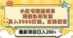 小红书短剧搬砖项目+打造私域引流， 搭配短剧机器人0成本售卖边看剧边赚钱，宝妈福音