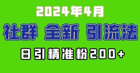 2024年全新社群引流法，加爆微信玩法，日引精准创业粉兼职粉200+，自己…