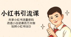 小红书引流课「共享小红书流量密码 改造小白逆袭百万大咖 玩转小红书SEO」